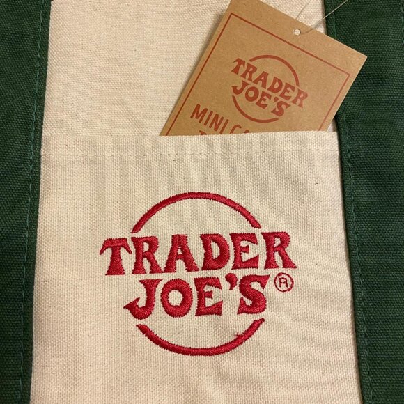 New with Tags! Set of 2: GREEN - Trader Joe's Large & Mini Canvas Totes - Picture 11 of 14